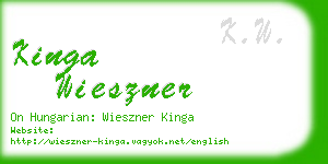 kinga wieszner business card